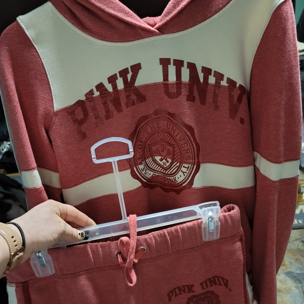 2pc Pink University Shorts outfit